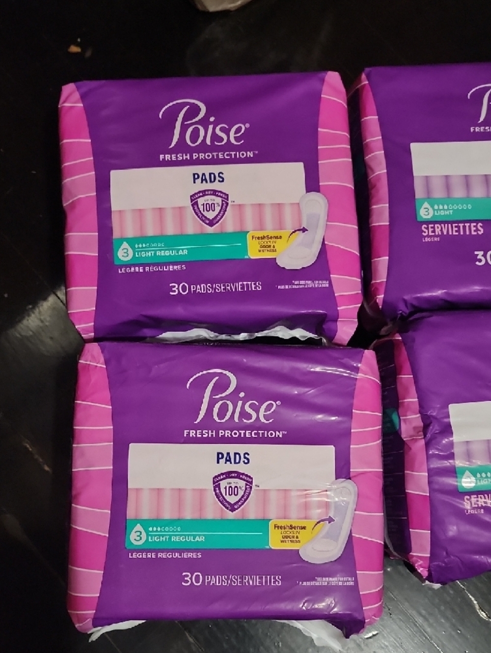 6 Poise Pads - Purple Packaging, 30-Count - Picture 2 of 4